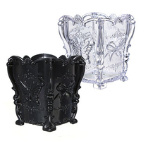 Acrylic Makeup Storage Cosmetic Brush Pen Holder Nail Polish Organizer 4 Colors