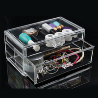 Acrylic Storage Box Rangement Jewelry Cosmetic Organizer Storage Drawers Display Boxes Case