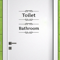 Amazing Bathroom Wall Sticker Toilet Door Decal Home Decor