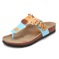 Animal Printing Clip Toe Buckle Flip Flops Slippers