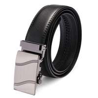 Automatic Buckle Black Leather Business Leisure Men