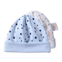 Baby 2Pcs Spring Autumn Double Side Cotton Flanging Baby Hat Comfortable Soft Cap