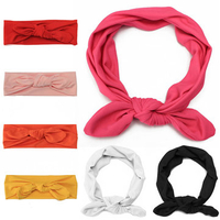 Baby Kid Girls Stretch Rabbit Headband BowKnot Hairband Turban Headwear Headwrap
