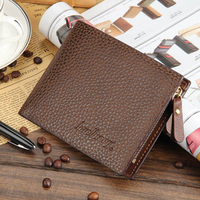 BAELLREEY Men Casual Short Wallet Vintage Cash Coins Cards Purse