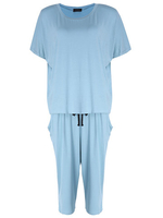Batwing Loose Blue Casual Women Tracksuit
