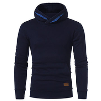 Big Pocket Zipper Hat Casual Sport Hooded Tops for Men