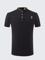 Big Size Casual Stand Collar Polo Shirts Solid Sports T-shirts For Men