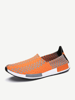 Big Size Color Match Slip On Sport Platform Casual Knitting Shoes
