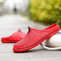Big Size Hollow Out Breathable Open Heel Slip On Flat Casual Beach Sandals