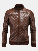 Biker Synthetic PU Leather Breathable Thicken Jacket