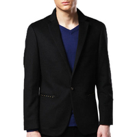 Black Classical Stylish Woolen Slim Coats Blazers for Men