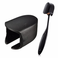 Black Oval Makeup Brush Protective Cover Beauty Cosmetic Brushes Tool Travel