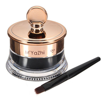 Black Waterproof Eyeliner Gel Cream Long-lasting With Brush