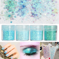Blue Glitter Powder Shiny Nail Powder Mixed Mermaid Luster Decoration Dust Eye Shadow