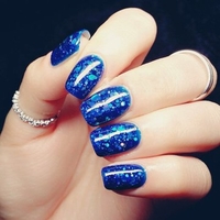 Blue Hybrid UV Gel Nail Art Polish Long-lasting Soak Off LED DIY Manicure Tools 6 Colors