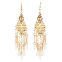 Bohemia Irregular Earrings Triangle Drop Tassels Women Earrings