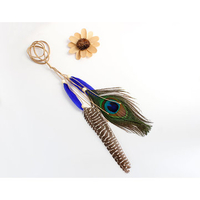 Bohemian Hair Accessories Peacock Feather Tassel Hairwear