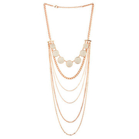 Bohemian Multilayer Necklace Alloy Coin Tassel Necklace
