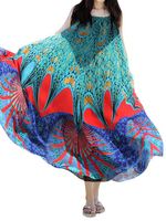 Bohemian Printed Sleeveless Chiffon Long Maxi Dresses