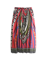 Bohemian Women Geometric Printed Elastic Waist Skirts
