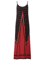 Bohemian Women Sexy Printed Strap Backless Maxi Dress With Belt