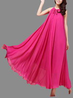 Bohemian Women Spaghetti Strap Chiffon Long Maxi Dresses