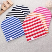 Boy Girls Baby Infant Toddler Kids Cute Stripe Crochet Cotton Hat Beanie Cap