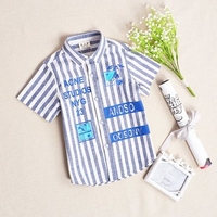 Boys Cute Stripes Printed Short Sleeve Shirts