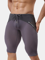 BRAVE PERSON Sexy Sport Beach Swimming Surf Hot Spring Breathable Mesh Knee Length Trunks for Men