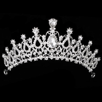 Bride Rhinestone Crystal Princess Tiara Headpiece Bridal Hair ornaments Wedding Party Prom Headband