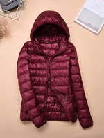Brief Hooded Women Light Down Jackets