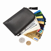 Business Casual Coin Bag Pu Leather Wallet Portable Card Holder Coin Bag For Men
