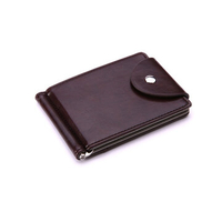 Business Pu Leather Wallet 6 Card Slots Card Holder Hasp Coin Bag For Men