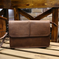 Business Retro Clutch Bag Pu Big Capacity Wallet Casual Purse Phone Bag For Men