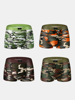 Camouflage Printing Casual Sexy Underwear Modal Soft Breathable U Convex Boxers For Men