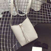 Candy Color Casual Soft Bukcet Bag 6.5inch Phone Bag Shoulder Bags For Women