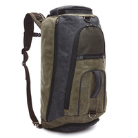 Canvas Backpack Large Capacity Outdoor Leisure Multi-functional Bucket Travel Bag For Men