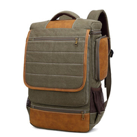Canvas Backpack Leisure Travel Climbing Bag Multi-pocket School Bag For Men