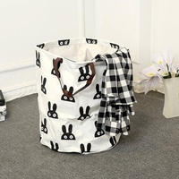 Canvas Laundry Storage Basket Toys Container