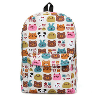Canvas Scrawl Pattern Backpack