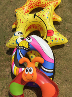 Cartoon Fish Starfish Bee Five-pointed Star Inflatable Swimming Ring For Children