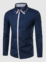 Casual Business Fashion Fit Stitching Designer Shirts for Men