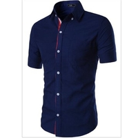 Casual Bussiness Short Sleeve Patchwork DesignerShirt