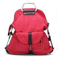 Casual Canvas Multipurpose Multi-pockets Backpack Shoulder Bag Backpack For Women