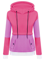 Casual Colorful Patchwork Women Hoodies