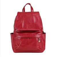 Casual Crown Embossing Women Leather Backpack