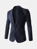 Casual Fashion Stripes Printing Slim Business Blazers for Men