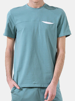 Casual Home Cotton Breathable Loose Short Sleeve Pajama Sets for Men