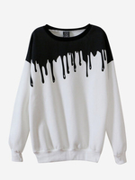 Casual Long Sleeve O Neck Printed Sweatshirt For Women