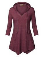 Casual Loose Asymmetrical Women Blouses